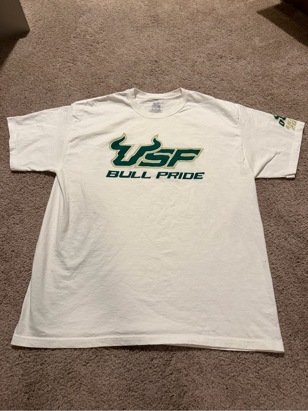 Fruit of the Loom White USF Bull Pride Graphic Tee